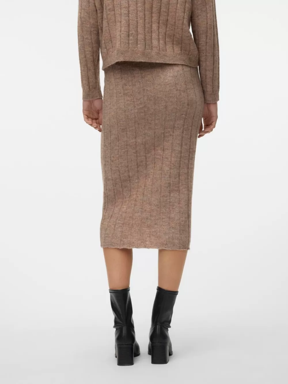 VERO MODA VMWILLA Korkea vyötärö Midihame Silver Mink Clearance