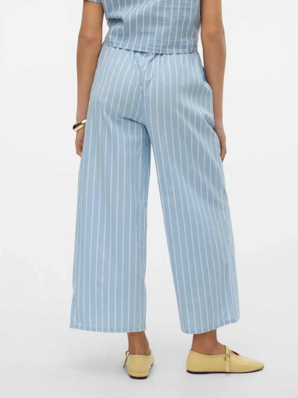 VERO MODA VMXENIA Korkea vyötärö Housut Light Blue Denim Clearance