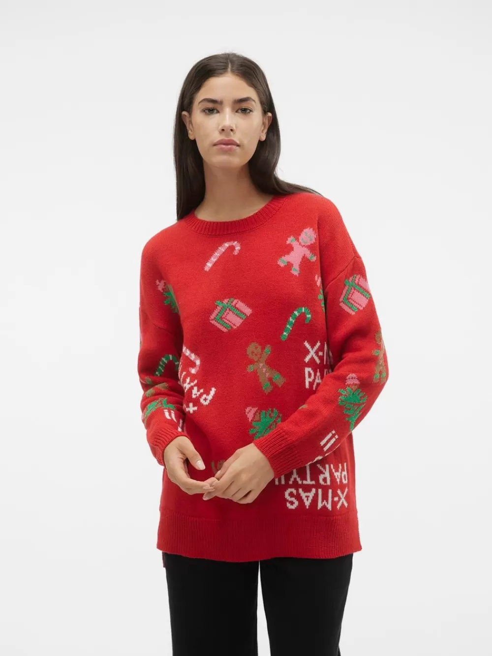 VERO MODA VMXMASPARTY Neulepuserot Chinese Red Cheap