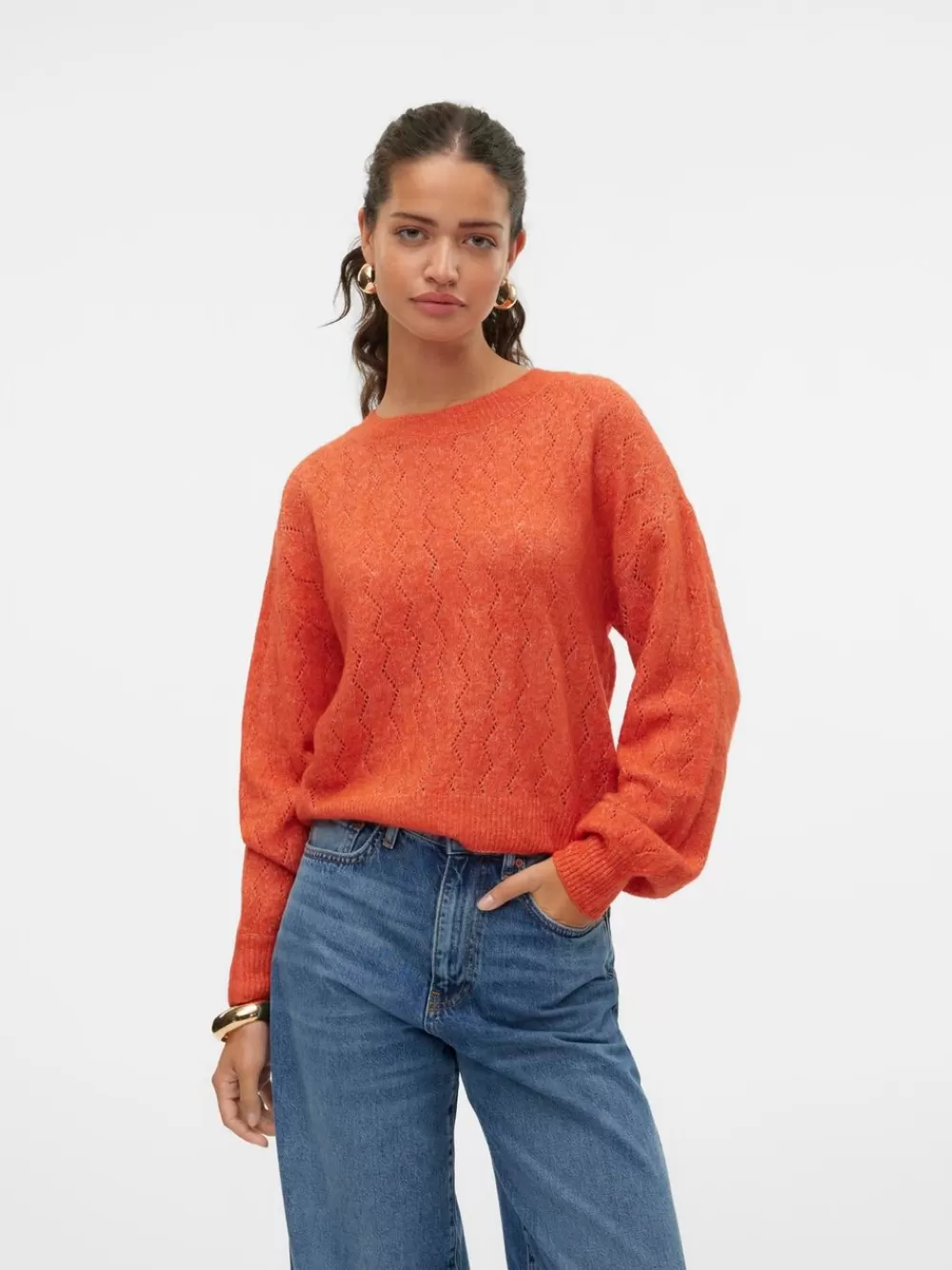 VERO MODA VMYEN Neulepuserot Burnt Sienna Cheap