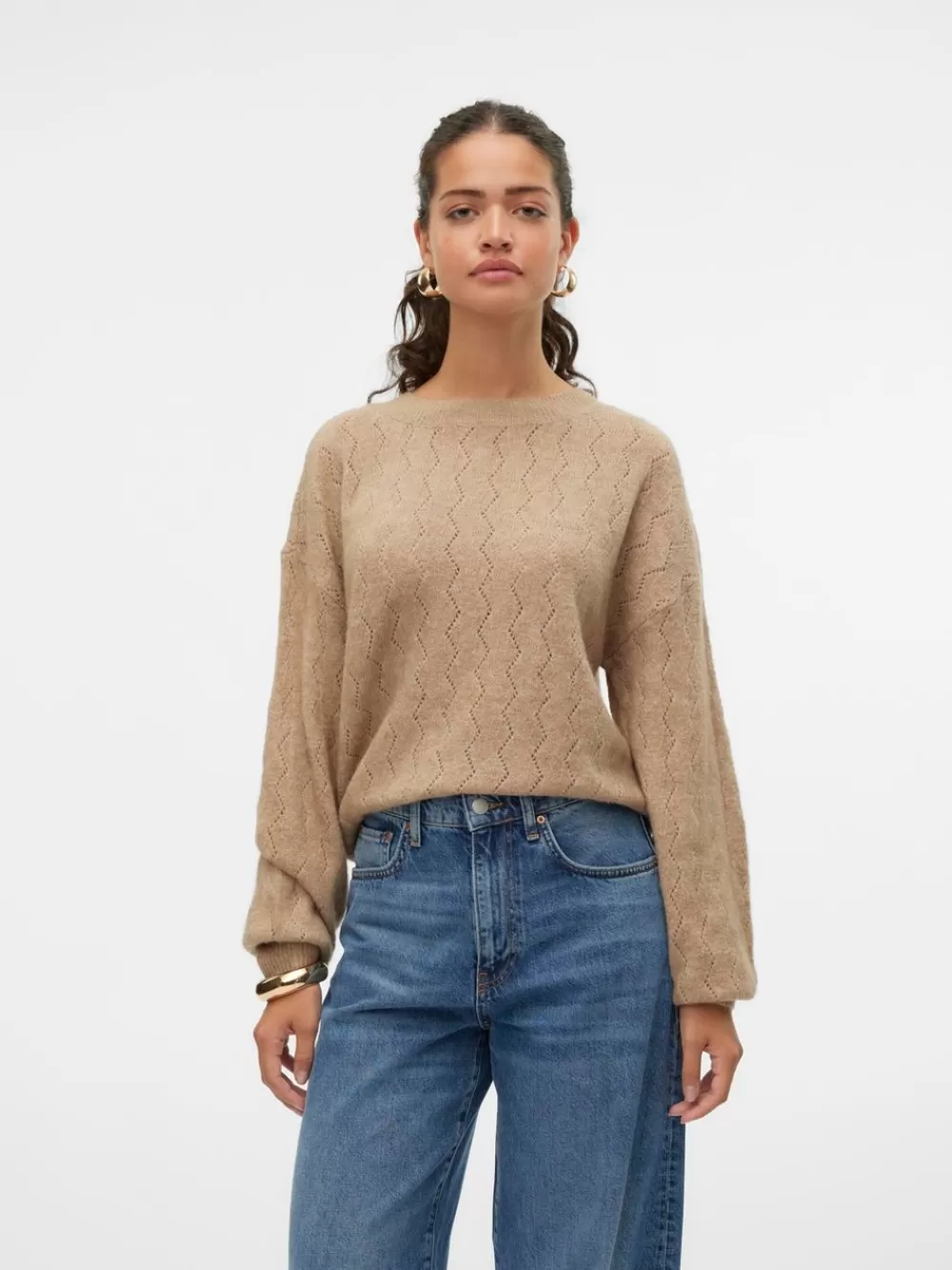 VERO MODA VMYEN Neulepuserot Silver Mink Sale