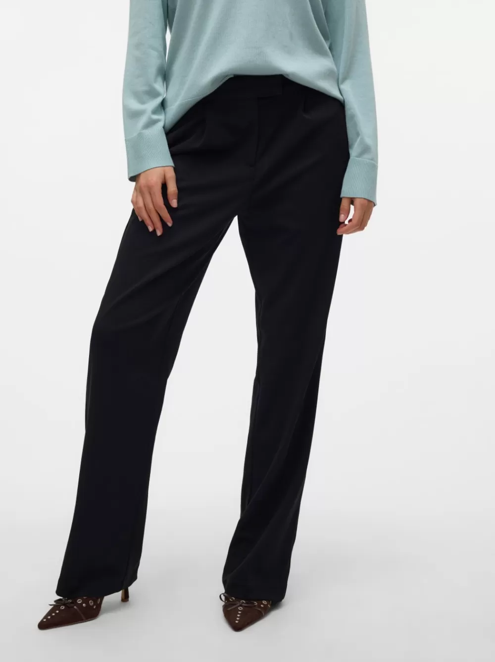 VERO MODA VMZAMIRA Korkea vyötärö Housut Black Best Sale