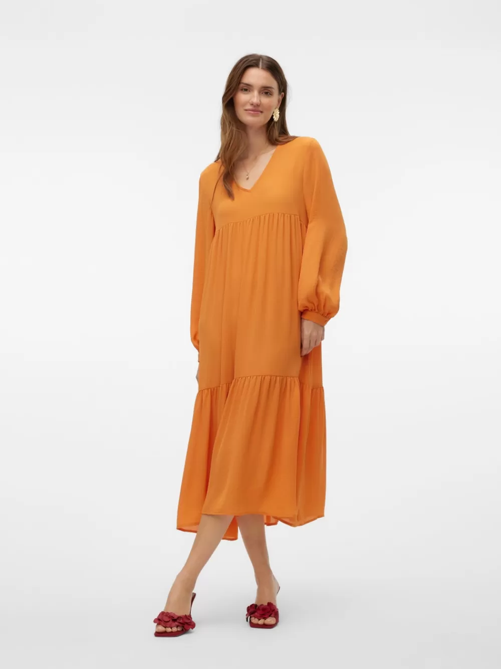 VERO MODA VMZIGGA Pitkä mekko Golden Ochre Best