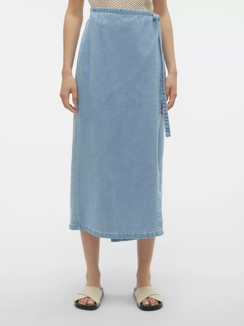 VERO MODA VMZINNIA Pitkä hame Light Blue Denim Store