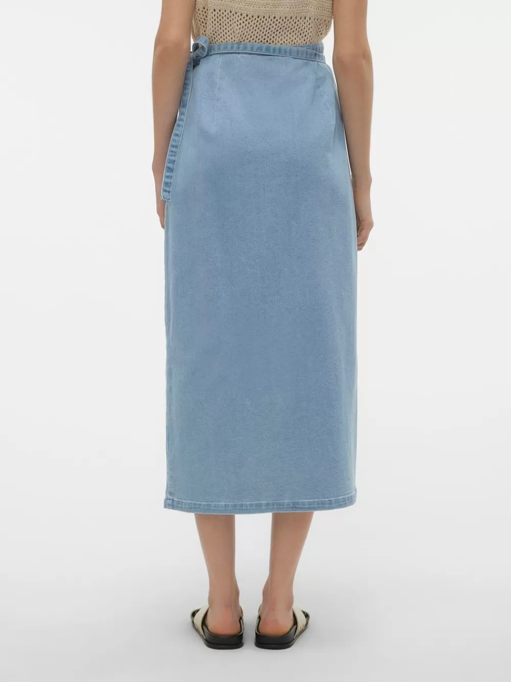 VERO MODA VMZINNIA Pitkä hame Light Blue Denim Store