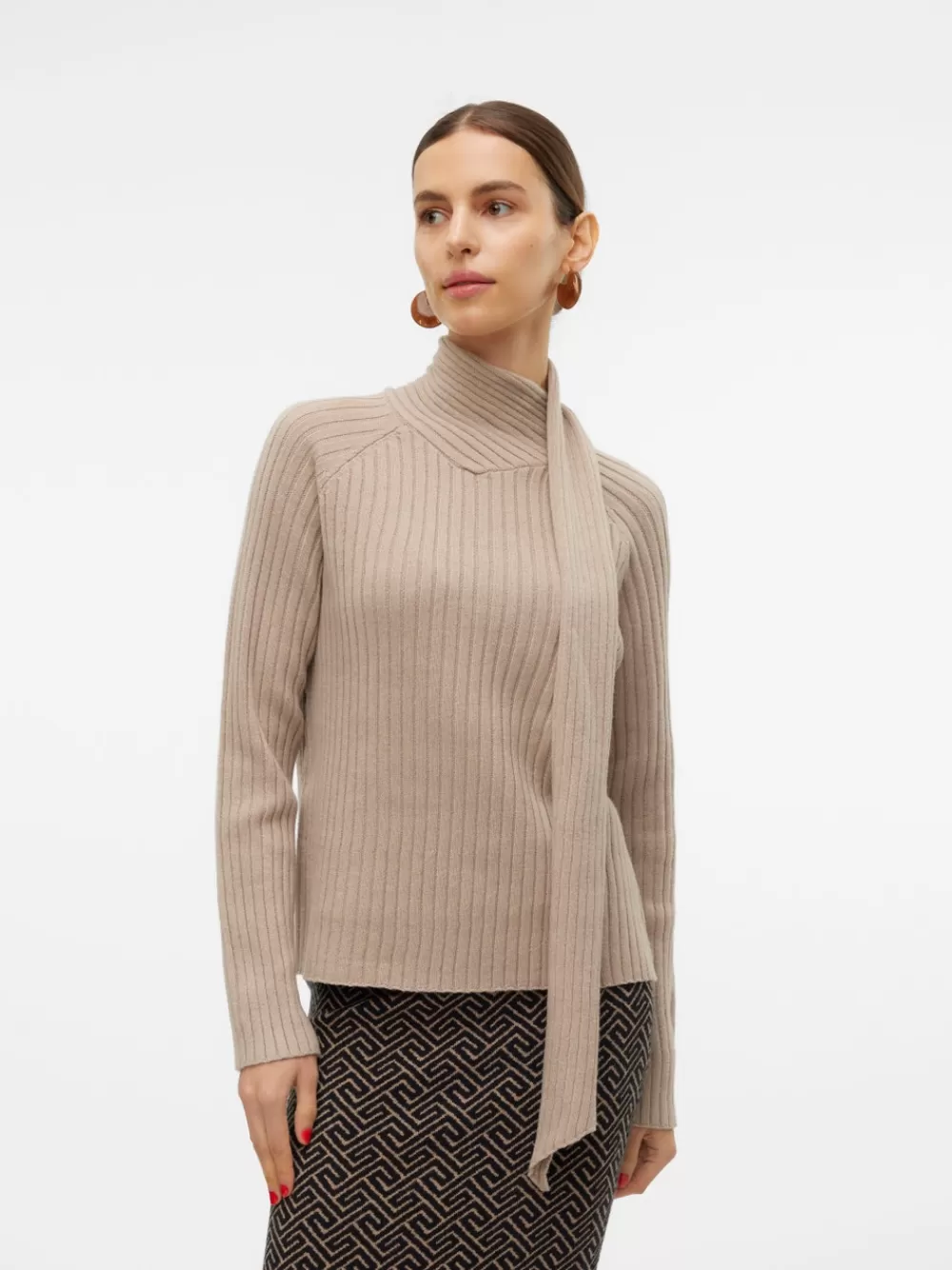 VERO MODA VMZOEY Neulepuserot Silver Mink Hot