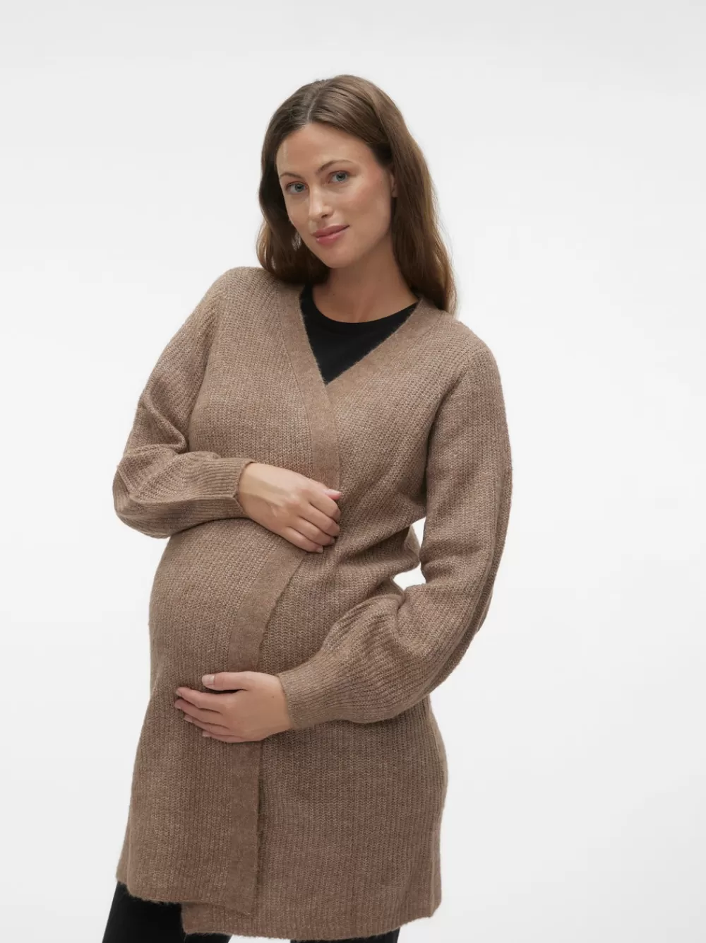 VERO MODA V-pääntie Neuletakit Brown Lentil New