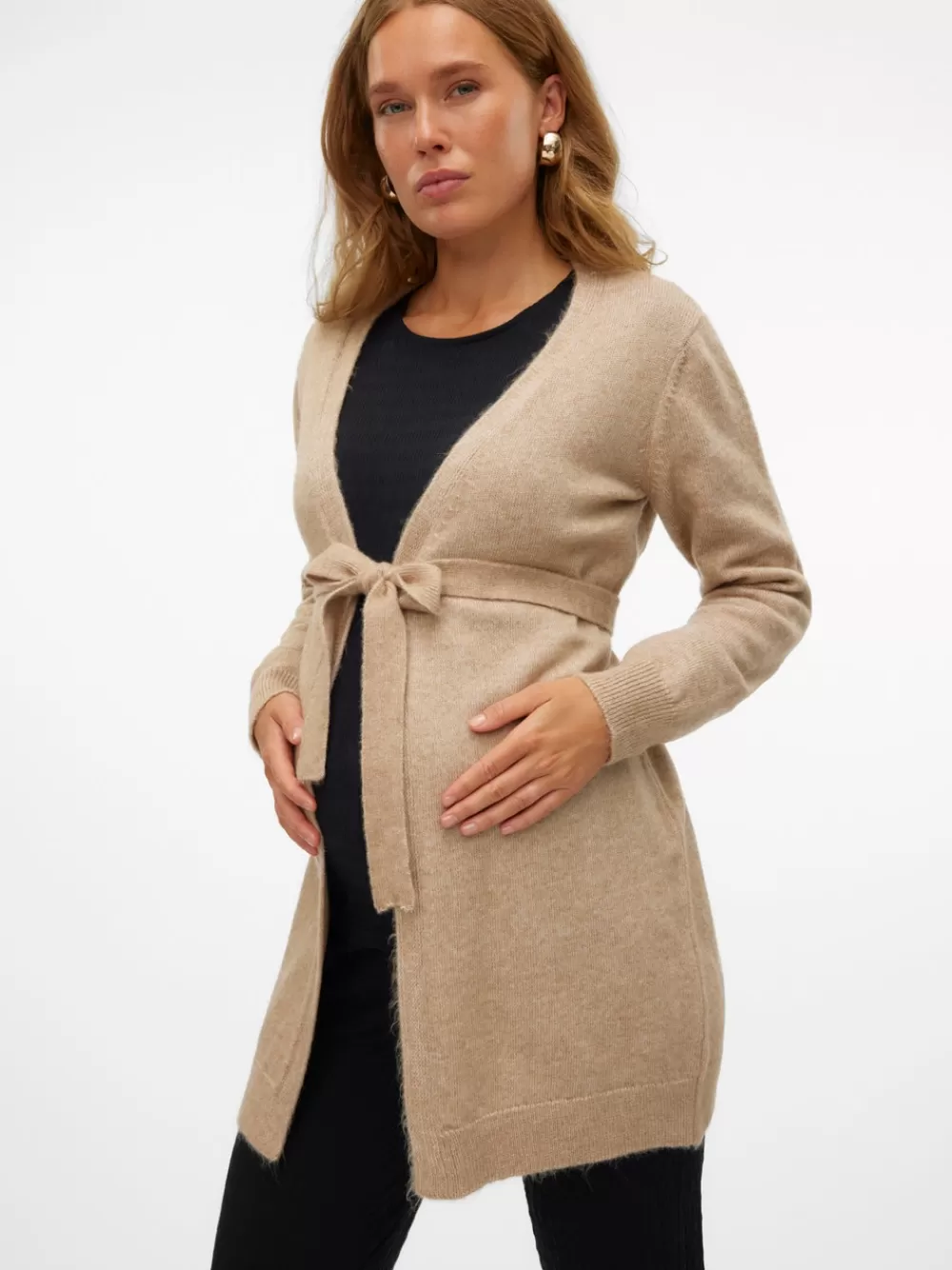 VERO MODA V-pääntie Neuletakit Natural Melange Shop