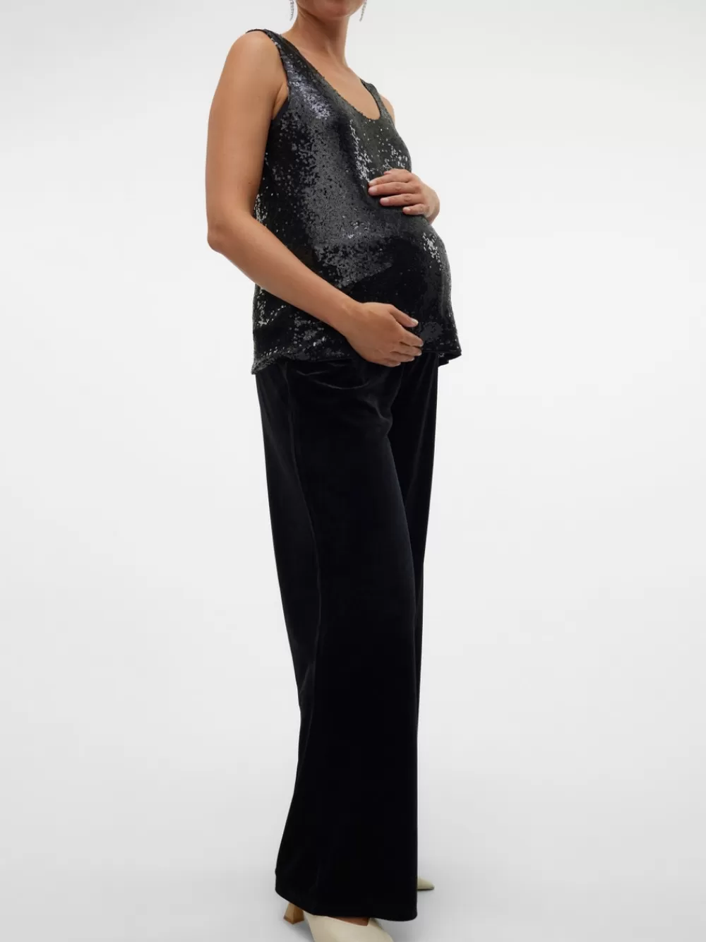 VERO MODA Wide leg fit Housut Black Sale